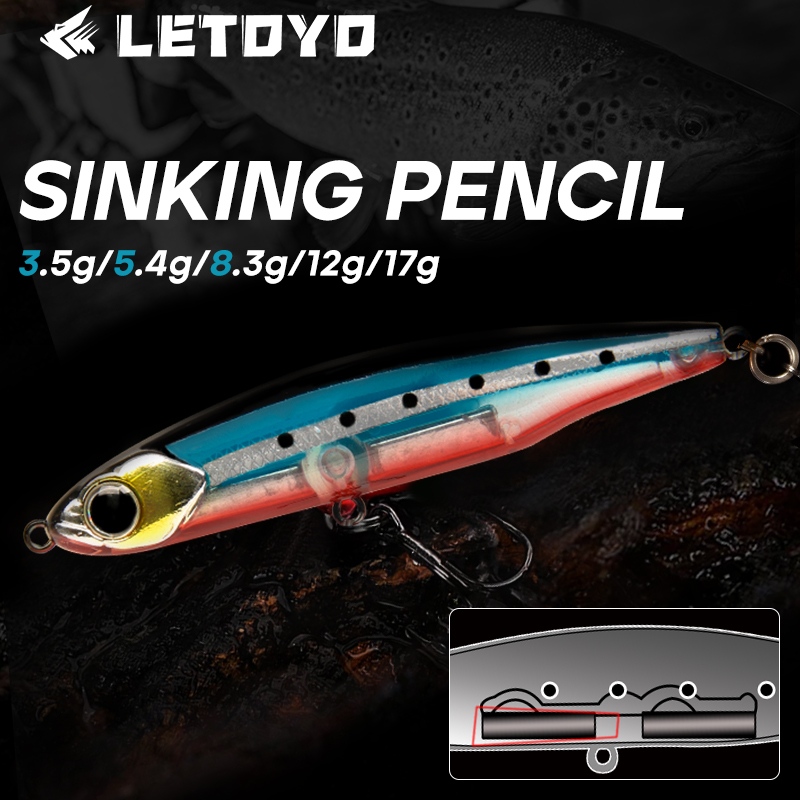 Fishing Lure Topwater - LETOYO Sinking Pencil 17g 12g-3.5g Sztuczne