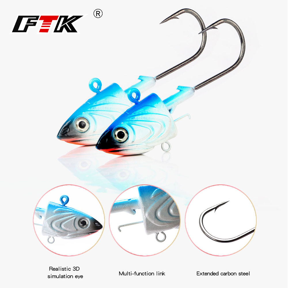 FTK 2 SZT. Haczyk Jigowy z Głó – Fishing Lure Soft Plastic recenzja i cena